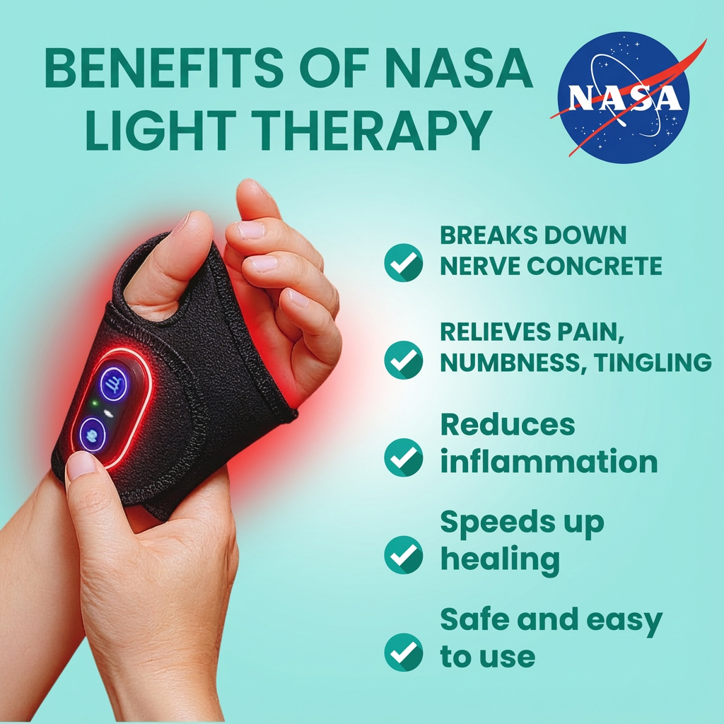 CarpalWrap - Heating, Massaging, NASA Light Therapy for Your Carpal Tunnel